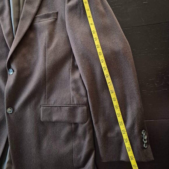 Black Brown 1826 100% Cashmere Blazer, Sz 42L Two Button Brown Sport Coat - Picture 16 of 16